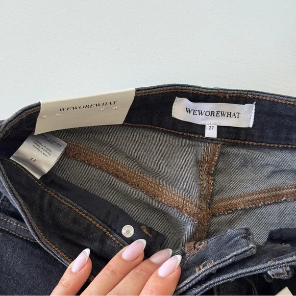 NWT! WEWOREWHAT Black Denim Shorts, Size 27